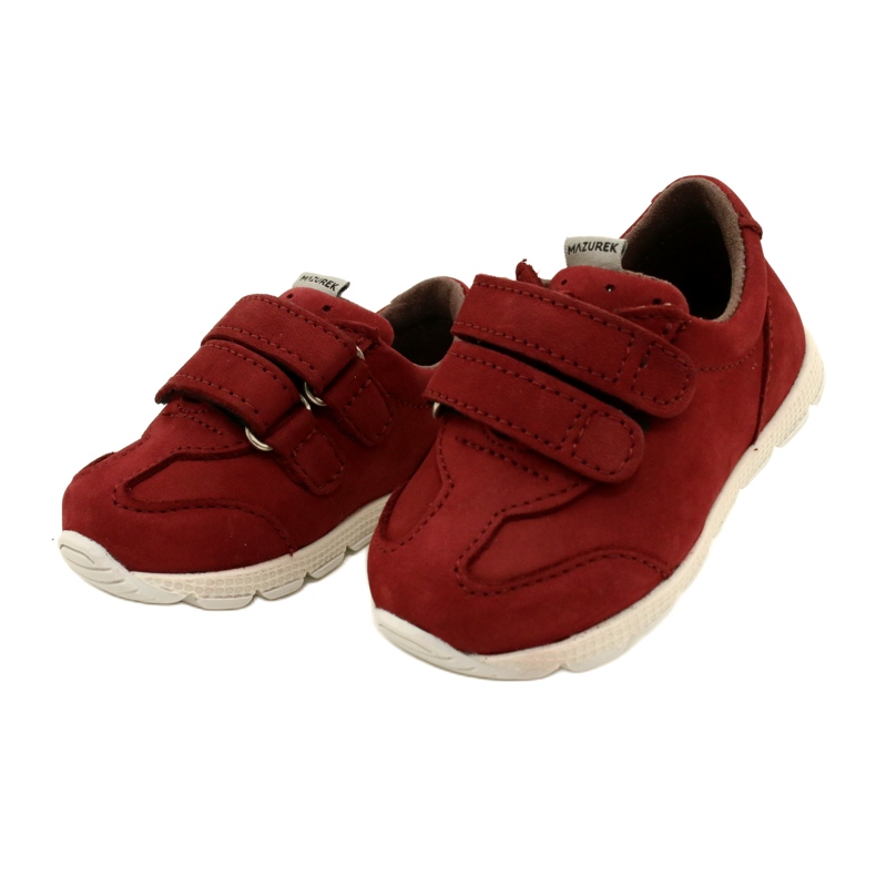 Casual leather children's shoes Mazurek 1362 Red Velcro 2 Casual leather children's shoes Mazurek 1362 Red Velcro 2