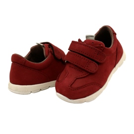 Mazurek 1362 Leather Casual Shoes with Velcro, Red 3