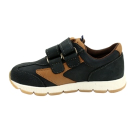 Leather Casual Shoes Mazurek 1362 Velcro Navy Blue-Brown 1 Leather Casual Shoes Mazurek 1362 Velcro Navy Blue-Brown 1