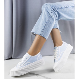 Blue platform sneakers from Delores 1