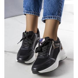 Black wedge sneakers from Stacey 1