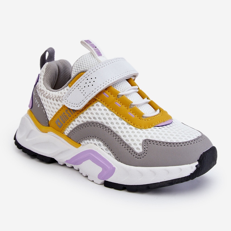 Children's Sport Shoes With Velcro Big Star JJ374257 White and Yellow multicolored 2 Children's Sport Shoes With Velcro Big Star JJ374257 White and Yellow multicolored 2