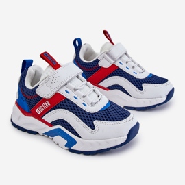 Children's Sport Shoes With Velcro Big Star JJ374259 White and Navy Blue multicolored 1