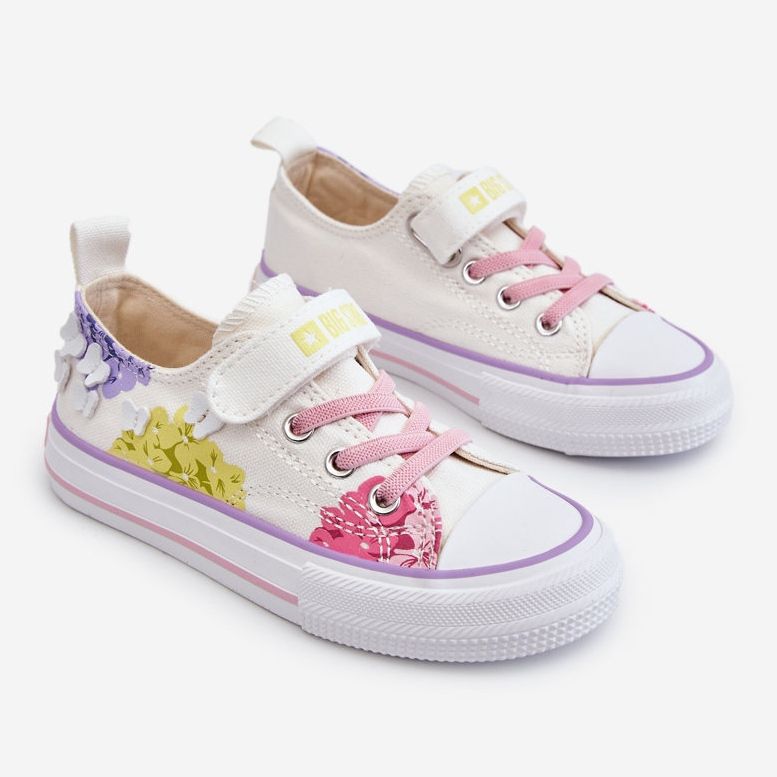 Children's Low Velcro Sneakers Big Star LL374061 White multicolored 1