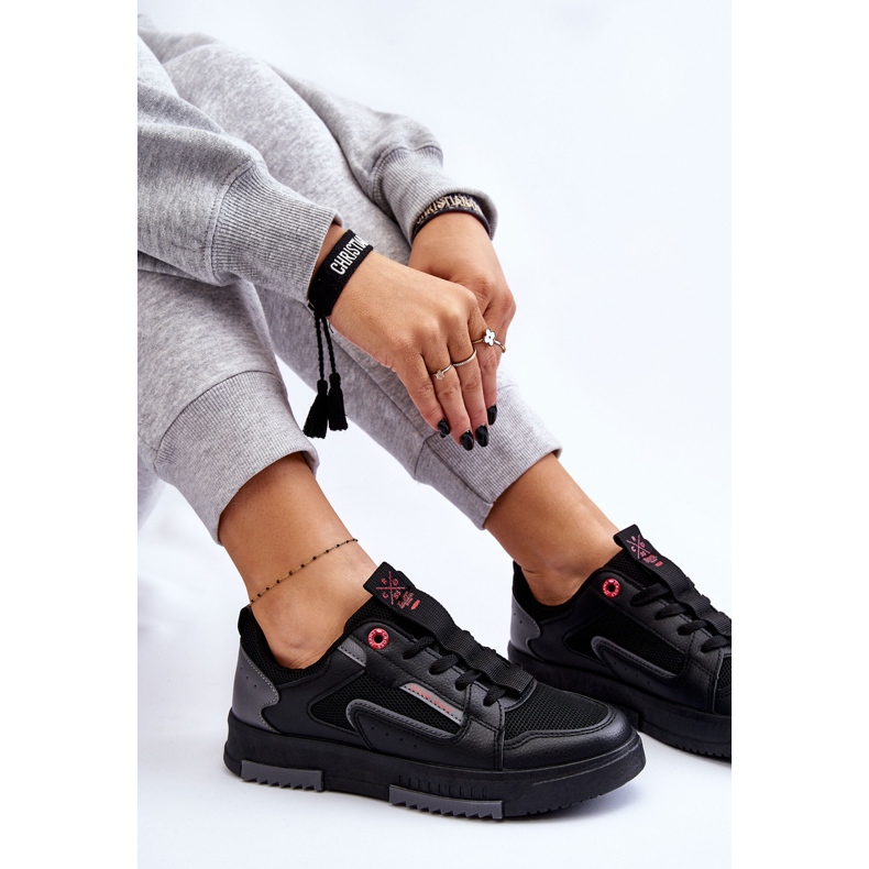 Women's Cross Jeans Low Sneakers LL2R4012C Black 1 Women's Cross Jeans Low Sneakers LL2R4012C Black 1