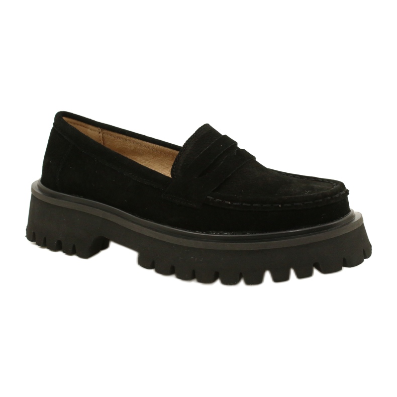 Suede moccasins Filippo DP4586/23 BK black 1