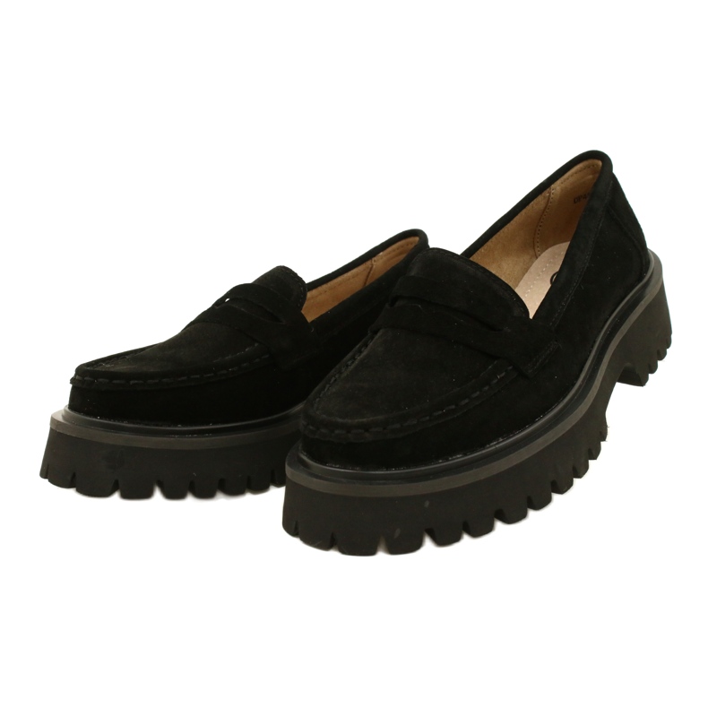 Suede moccasins Filippo DP4586/23 BK black 3