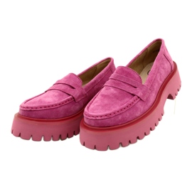 Suede moccasins Filippo DP4586/23 FH Fuchsia pink 3
