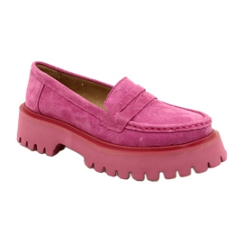 Suede moccasins Filippo DP4586/23 FH Fuchsia pink 1