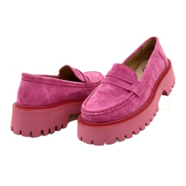 Suede moccasins Filippo DP4586/23 FH Fuchsia pink 4