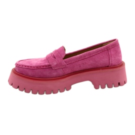 Suede moccasins Filippo DP4586/23 FH Fuchsia pink 2