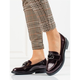 W. Potocki Women's maroon lords from Potocki with flat heels red 1