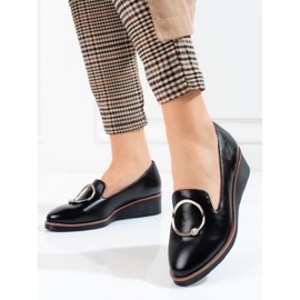 W. Potocki Women's black low wedge shoes from Potocki 1