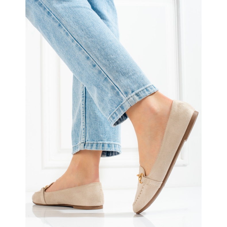 W. Potocki Women's beige loafers from Potocki 2