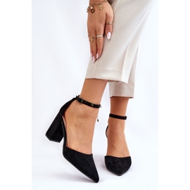 Black Lexie Suede Heel Pumps 1