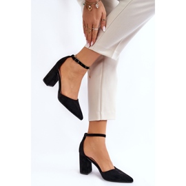 Black Lexie Suede Heel Pumps 2