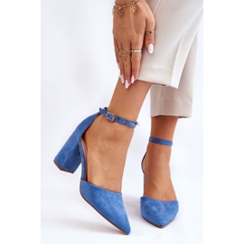 Blue Lexie Suede Heel Pumps 1 Blue Lexie Suede Heel Pumps 1