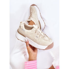 PS1 Women's Platform Sport Shoes Light Beige Dakari 1