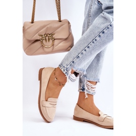 PS1 Comfortable Suede Women's Loafers Beige Lucca 2