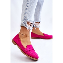PS1 Comfortable Suede Women's Loafers Fuchsia Lucca pink 2