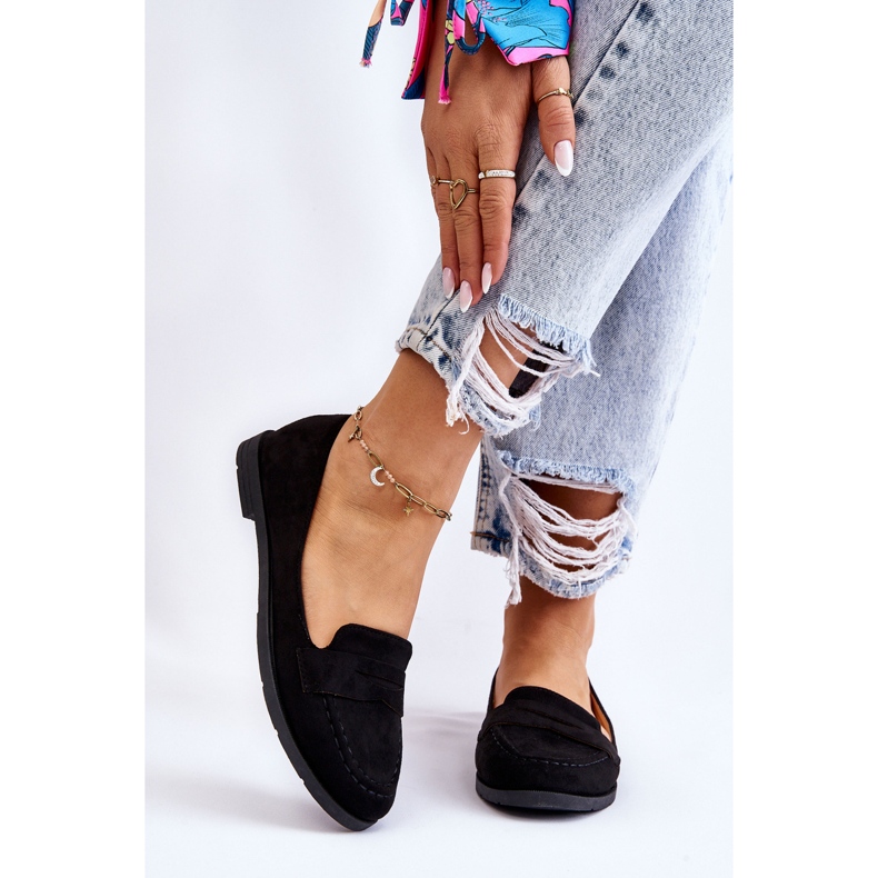 Comfortable Suede Women's Loafers Black Lucca 1 Comfortable Suede Women's Loafers Black Lucca 1