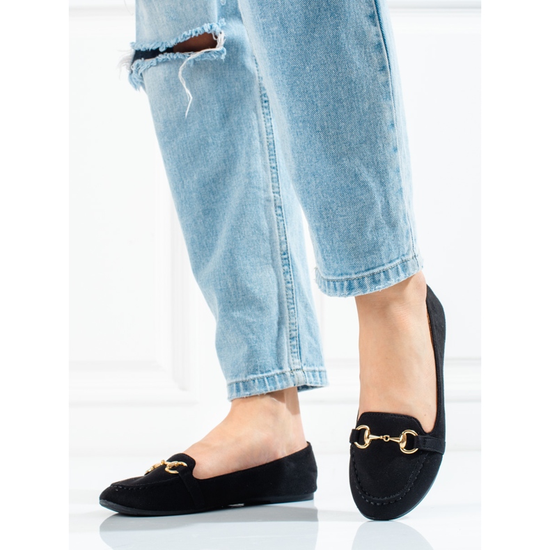 W. Potocki Women's black moccasins from Potocki 1