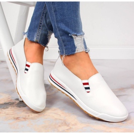 White Filippo DP3510 women's leather slip-on sneakers 1