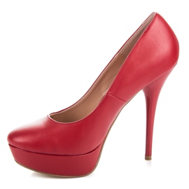 Ideal Shoes Classic pumps red 1