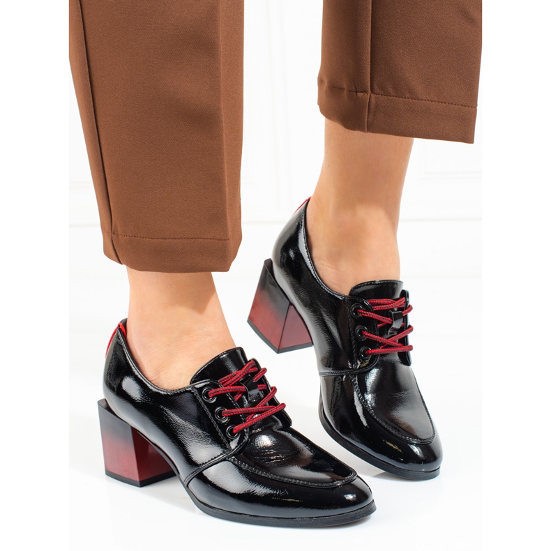 W. Potocki Women's lace-up shoes Potocki black 1