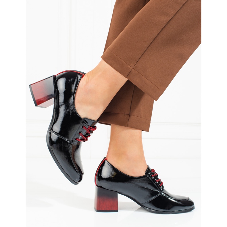 W. Potocki Women's lace-up shoes Potocki black 2