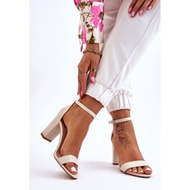 PS1 Classic Suede Amina Light Beige Heel Sandals brown 2