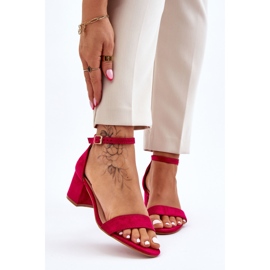 PS1 Fuchsia Quincy Suede Low Heel Sandals pink 1