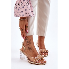 S.Barski Fashionable Sandals With Golden Terrance Beads 1 S.Barski Fashionable Sandals With Golden Terrance Beads 1