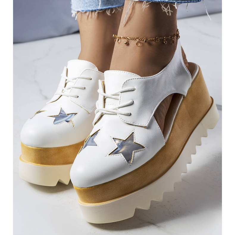 White wedge shoes from Joan 1