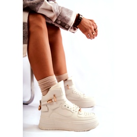 FB2 Women's Insulated High Sports Shoes Beige Lexa 5