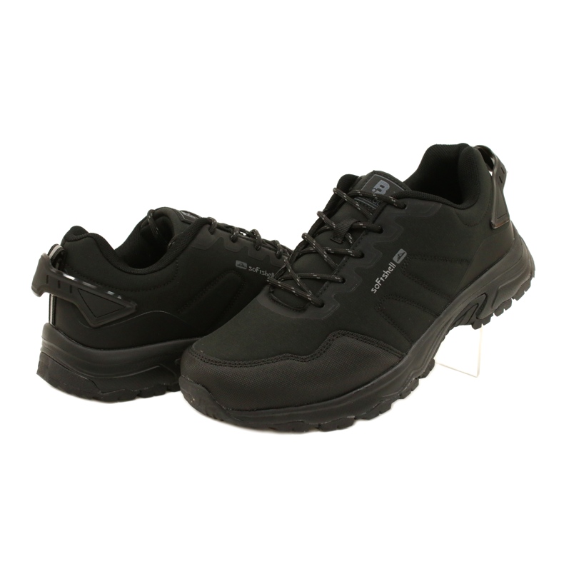 Men's softshell trekking sports shoes black McBraun 4