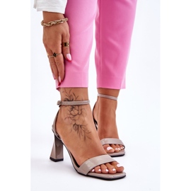 S.Barski Gray Owen Patent Heeled Sandals grey 1 S.Barski Gray Owen Patent Heeled Sandals grey 1