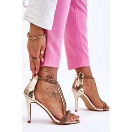 S.Barski Elegant Sandals On A High Heel With Jenesis Gold Jenesis golden 2
