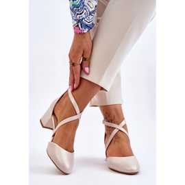 Sergio Leone High Heel Pumps SK824 Pearl Beige 2 Sergio Leone High Heel Pumps SK824 Pearl Beige 2