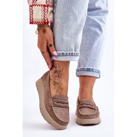 Lemar Milana Suede Platform Loafers Dark Beige 2 Lemar Milana Suede Platform Loafers Dark Beige 2