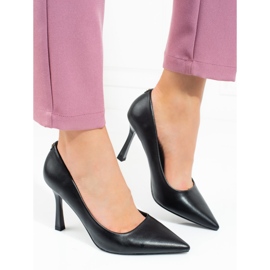 Vinceza women's black high heel pumps 1
