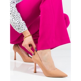 Women's Vinceza beige high heel pumps 1