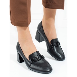 Women's Vinceza black heeled pumps 1