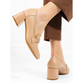 Vinceza women's beige pumps with high heels 2 Vinceza women's beige pumps with high heels 2