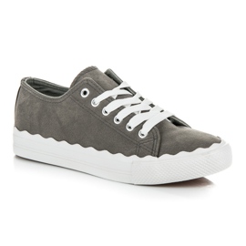 Tied sneakers grey 1