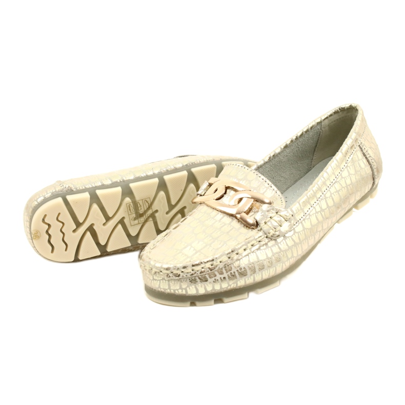 Filippo DP3630/23 golden leather loafers beige 5