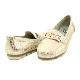 Filippo DP3630/23 golden leather loafers beige 4