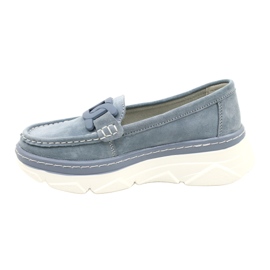 Leather moccasins Filippo DP4552/23 blue 2 Leather moccasins Filippo DP4552/23 blue 2
