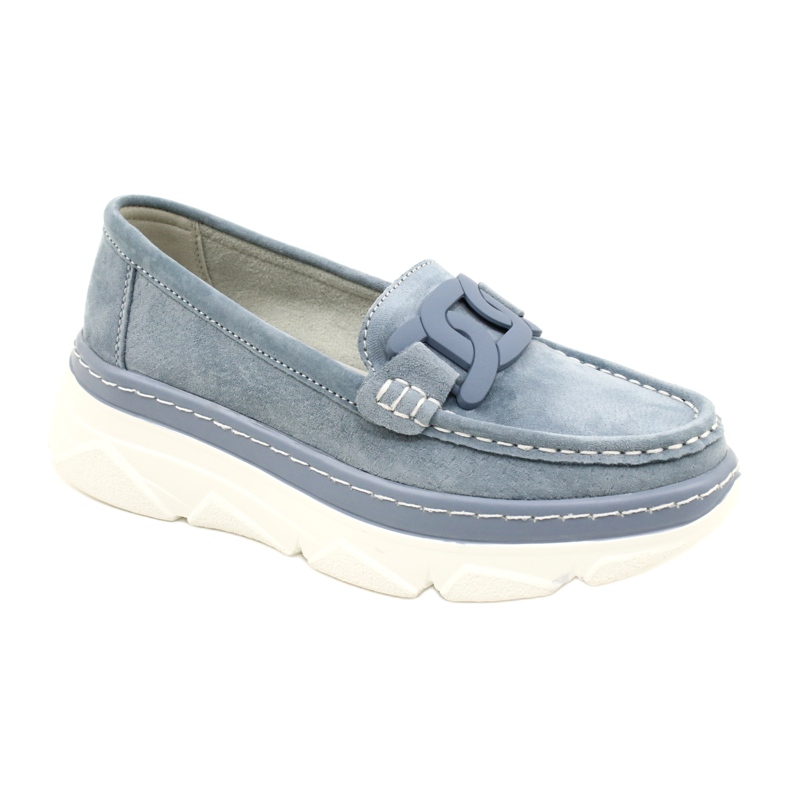 Leather moccasins Filippo DP4552/23 blue 1 Leather moccasins Filippo DP4552/23 blue 1