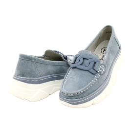 Leather moccasins Filippo DP4552/23 blue 4